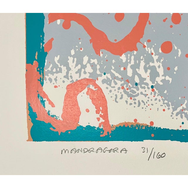 Abstract Walter Darby Bannard, Large Mandragora Abstract Expressionist Screenprint Lithograph Darby Bannard, c.1980 For Sale - Image 3 of 4