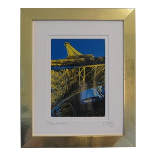 Paris Eiffel Tower Architectural Travel Photography, Framed, Signed Limited Edition For Sale