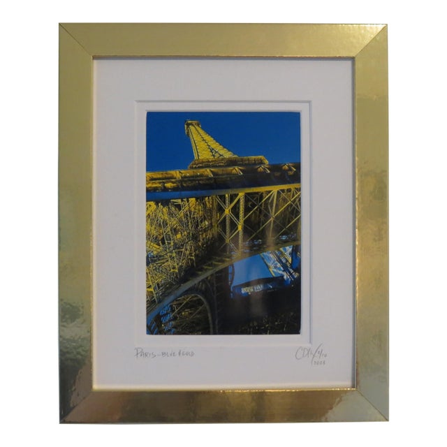 Paris Eiffel Tower Architectural Travel Photography, Framed, Signed Limited Edition For Sale