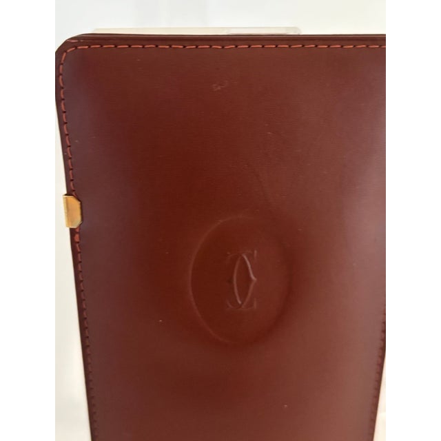 Cartier Burgundy Leather Eyewear Case Made in France 1980s For Sale - Image 4 of 14