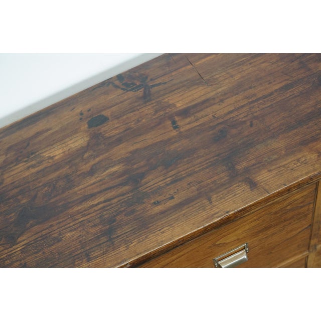 Wood Large Mid-Century French Pine and Oak Apothecary Cabinet, 1950s For Sale - Image 7 of 18