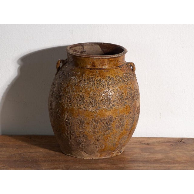 Ceramic Antique Chinese Glazed Stoneware Vase, China, 1900 For Sale - Image 7 of 8