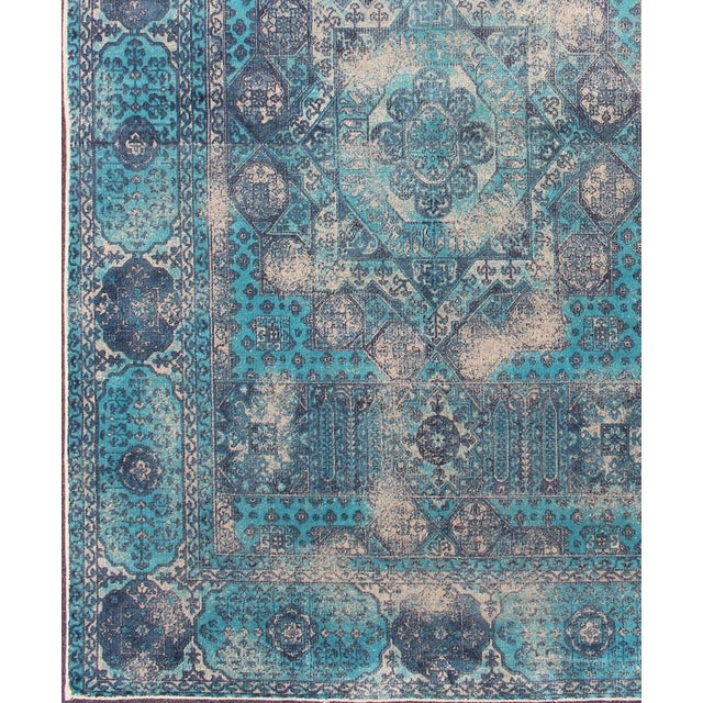 Handcrafted Modern Rug With Serene Oceanic Hues 5 X 8 For Sale In Atlanta - Image 6 of 10