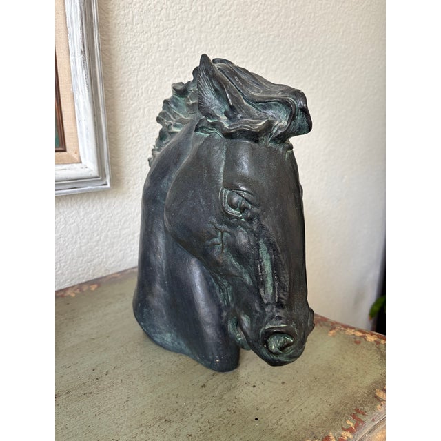 Vintage 1970s Sculptural Decor Horse Head For Sale In Sacramento - Image 6 of 7