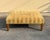 George Smith Standard Ottoman in “Malabar” Fabric by Colefax and Fowler on Tapered Legs With Nailhead Detail trim.
