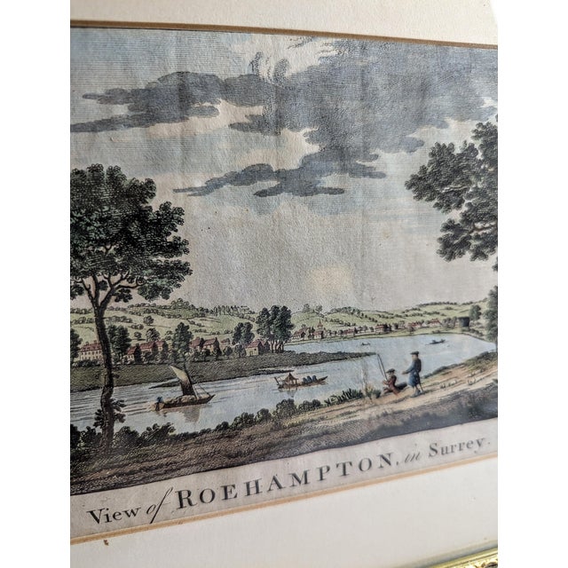 18th Century Framed Engraving Triptych of the River Thames, London – 1784 For Sale In Raleigh - Image 6 of 11