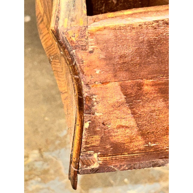 19th C. Italian Walnut Bombe Side Table For Sale In Dallas - Image 6 of 7