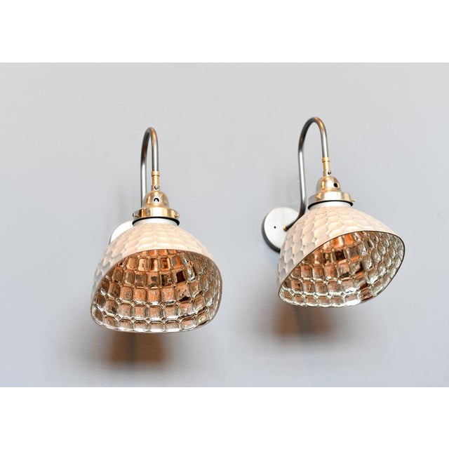 Mercury Glass Wall Lights, 1920s, Set of 2 For Sale - Image 3 of 12