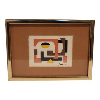 Mid 20th Century Dorothy Dehner Framed Signed Print For Sale