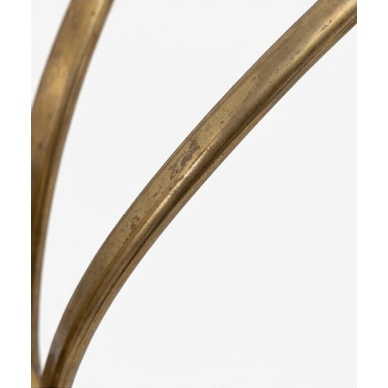 1950s Elegant Five-Arm Brass Chandelier With Frosted Glass Drops For Sale - Image 6 of 7