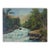 Vintage Signed River Landscape Painting by Tooie-Original Mid-20th Century Mountain Stream Scene on Board. For Sale