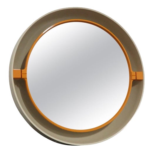 Space Age Plastic Mirror in the style of Specchio Allibert, 1970s For Sale