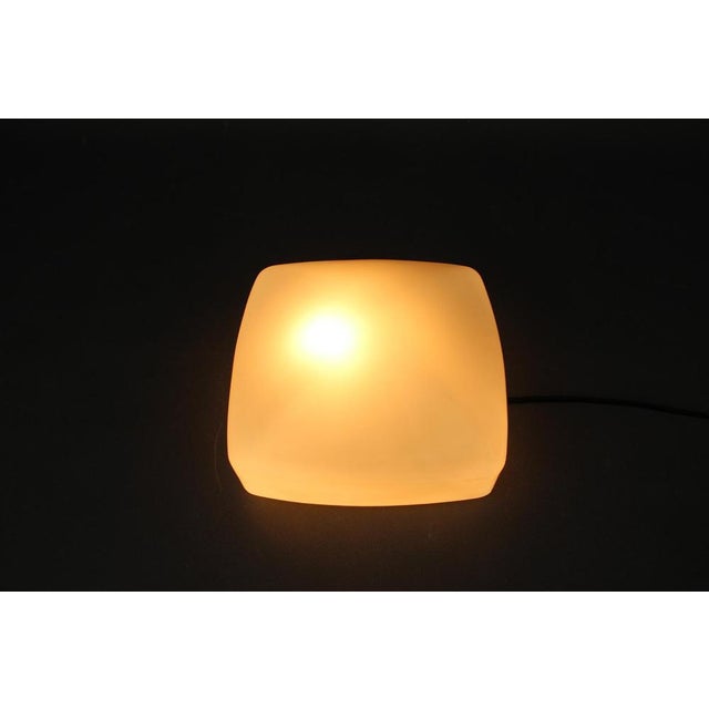 White Mid-Century Czechoslovak Milk Glass Ceiling Light, 1960s For Sale - Image 8 of 10