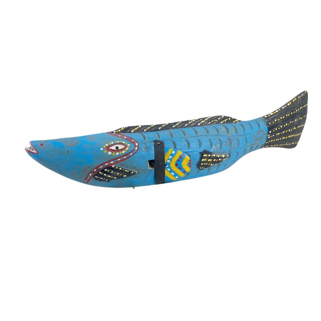African Vintage African Wooden Fish Bozo Tribe Mali 22" For Sale - Image 3 of 7