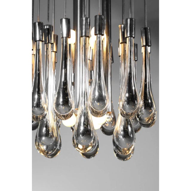 Venini Vintage Murano Chandelier from the 1970s Perfect, intact, and fully functional Cleaning only 45 cm x 80 cm h 18...