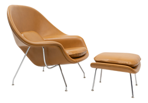 Set of Womb Chair and Ottoman by Eero Saarinen for Knoll, 2000s
