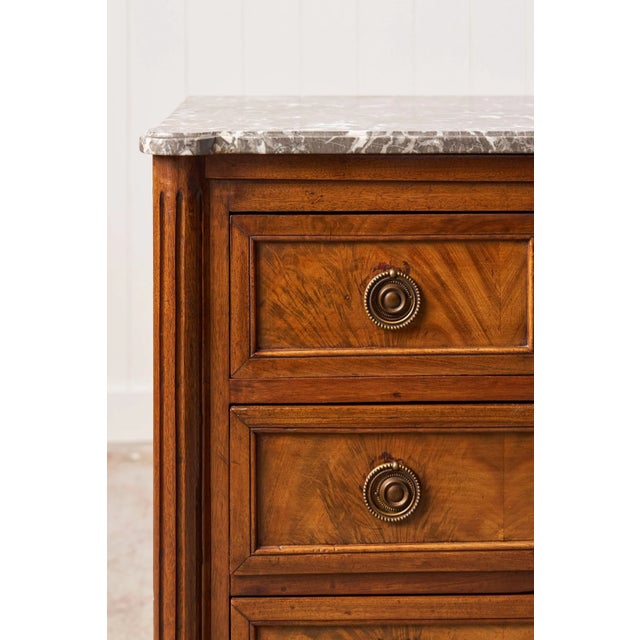 19th Century French Commode With Grey Top For Sale - Image 4 of 12