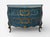 1950s Single Royal Blue and Parcel-Gilt Decorated Bombay Commode or Chest For Sale - Image 5 of 11