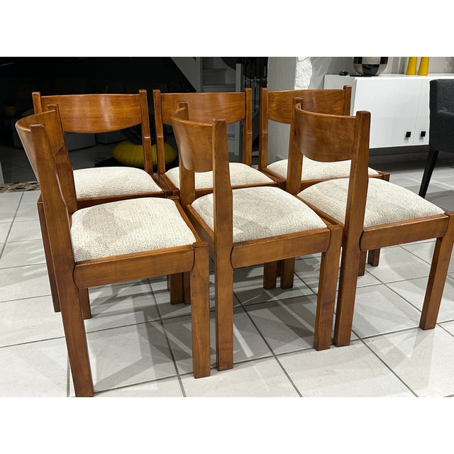 Vintage Orme Chairs attributed to Maison Regain, France, 1980, Set of 6 For Sale - Image 18 of 18