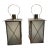 Pair of Neoclassical Style Mixed Metal Large Scale Hurricane Lanterns For Sale