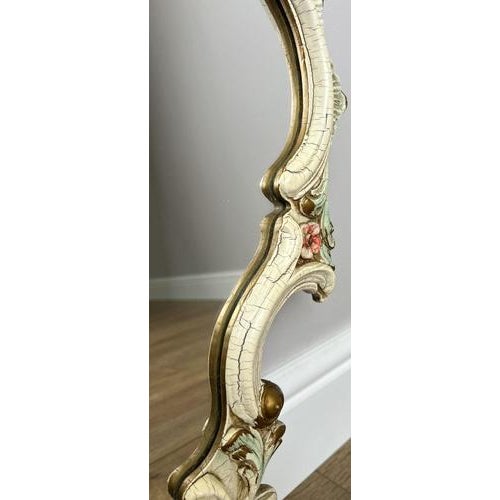 Vintage French Shabby Chic Ornate Wall Mirror For Sale - Image 5 of 12