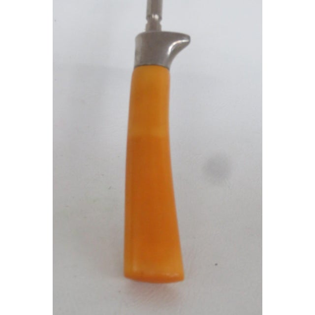 Knife Sharpening Steel Rod Mid Century Style Butterscotch Bakelite Handle 5100b For Sale In Miami - Image 6 of 10