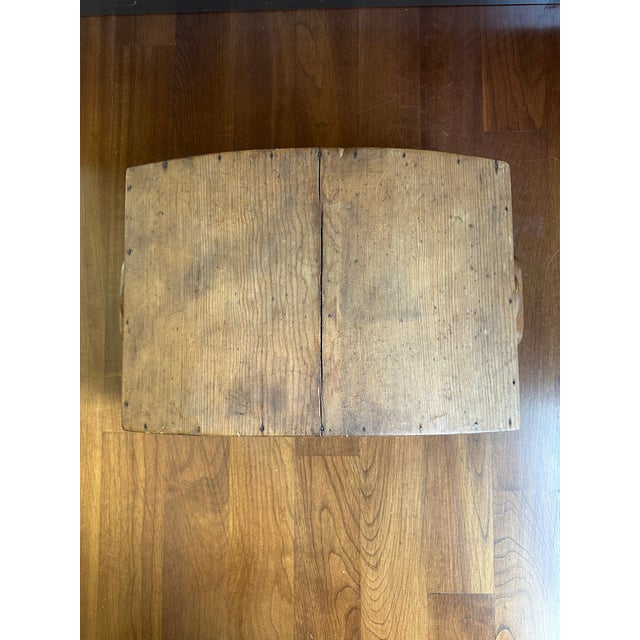 Vintage Handmade Rustic Wood Tray With Domed Cover For Sale - Image 9 of 15