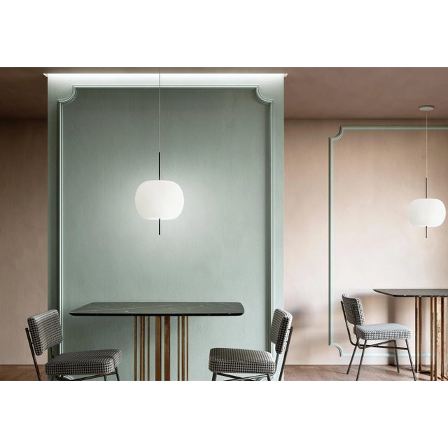 Large 'Kushi' Opaline Glass and Copper Suspension Lamp for Kdln For Sale - Image 11 of 13