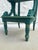 Italian Tuscany Italian Country Carved &Amp; Distressed Green Painted Wood 3-Step Library Ladder For Sale - Image 3 of 11
