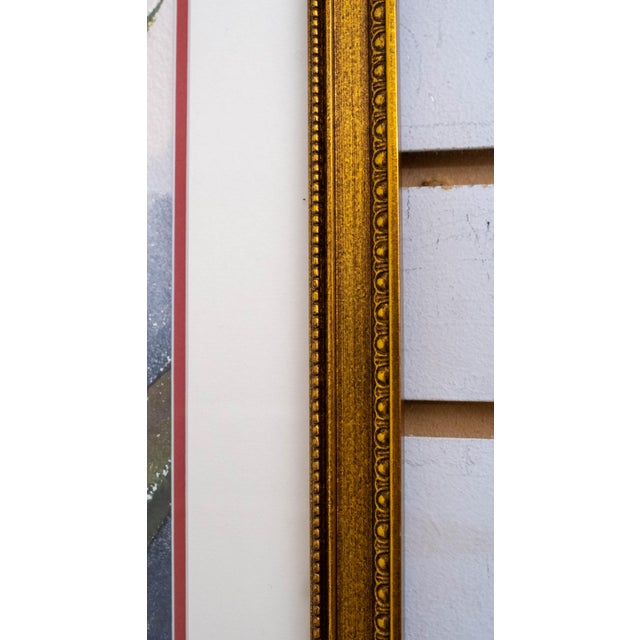 Framed Abstract Still Life Tulips Watercolor Painting Signed Jane Bellows For Sale - Image 4 of 9