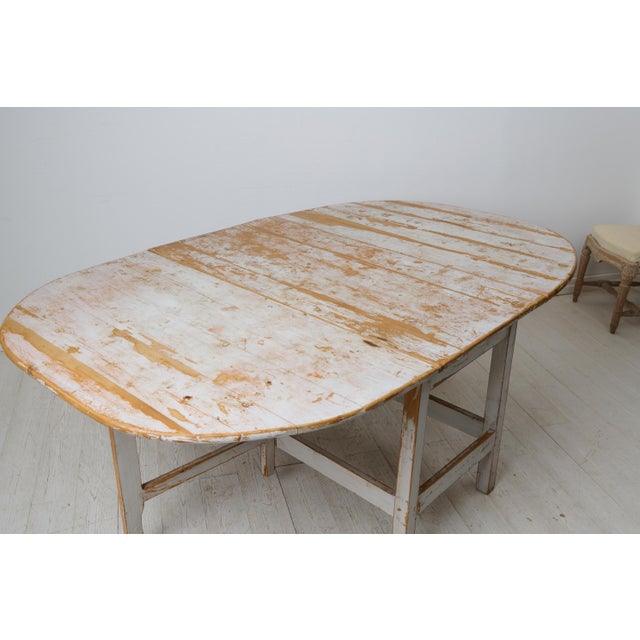 Large Swedish Drop Leaf Table For Sale - Image 12 of 14