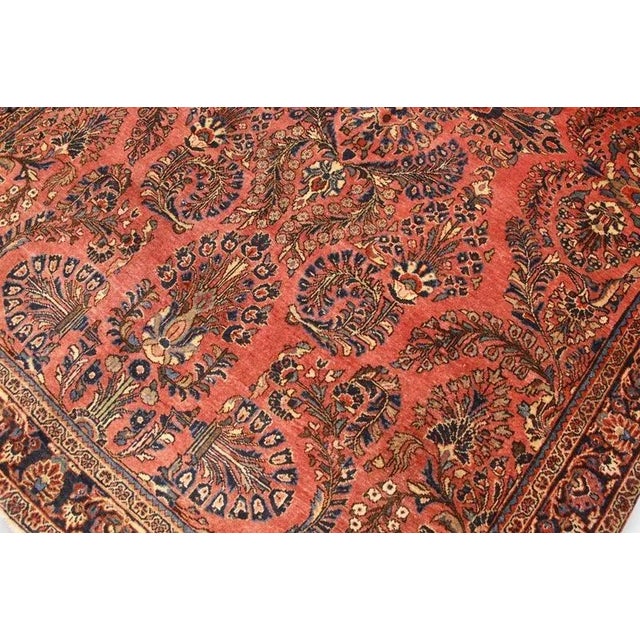 Textile Antique Middle Eastern Sarough Rug For Sale - Image 7 of 10