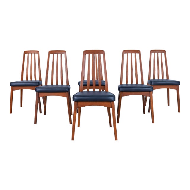 1960s Mid Century Modern Walnut Dining Chairs - Set of 6 For Sale