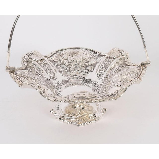 Antique Victorian Silver Plated Fruit Basket, 1800s For Sale - Image 5 of 18