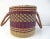 2000 - 2009 African Hand-Woven Leather Handled Market Basket For Sale - Image 5 of 5