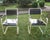 Mid-Century Modern Mid-Century Iron and Wood Painted Garden Chairs, Set of 2 For Sale - Image 3 of 11