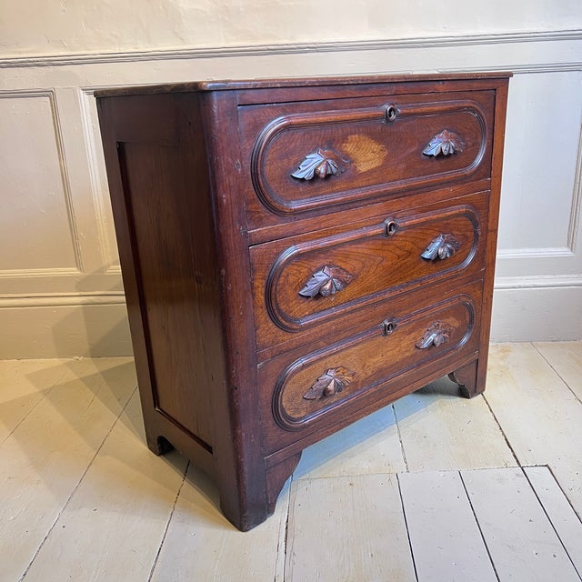 American Oak Three-Drawer Chest, 1890s For Sale - Image 4 of 8