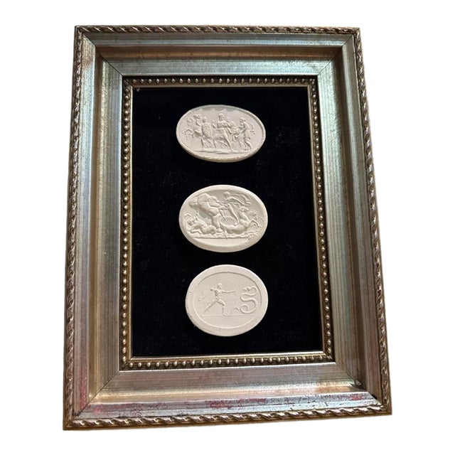 Vintage Italian Early 20 Century Intaglios Souvenir of Grand Tour. For Sale