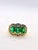 Green Bochic “Capri” Vintage Natural Diamond & Emerald Retro Ring Set In 18K Gold & Silver For Sale - Image 8 of 13