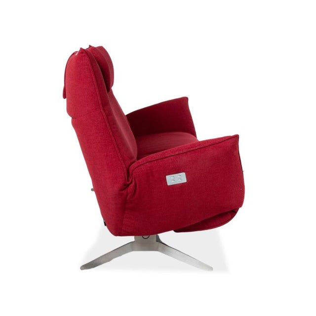 Fabric Three-Seater Red Electric Function Evita Sofa from Koinor For Sale - Image 12 of 15