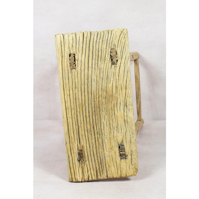 Rustic Vintage Rustic Stool in Elm For Sale - Image 3 of 5