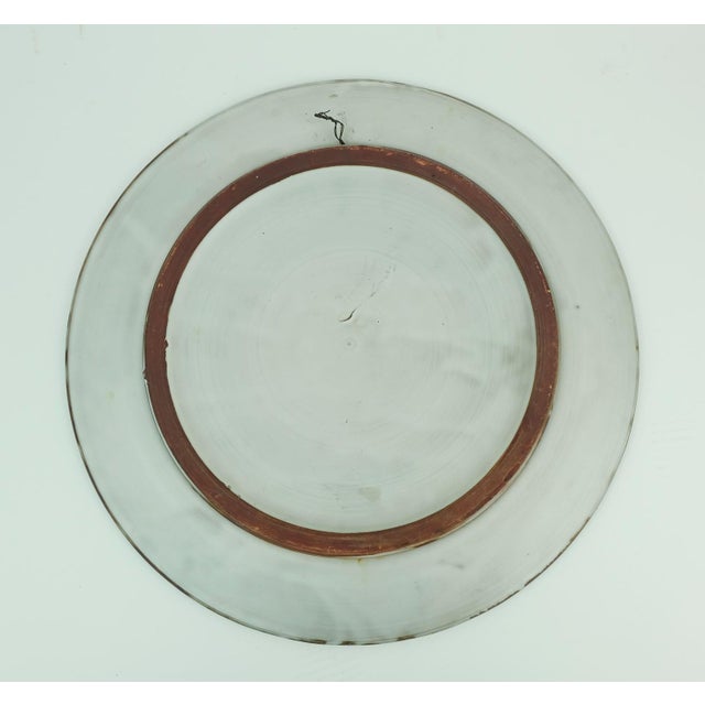 1980s French Gilbert Portanier Ceramic Wall Plate Art Ceramic Signed Portanier 80 Vallauris, 1982 For Sale - Image 5 of 10