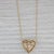 Metal 2.70ctw Diamond Heart Pendant Necklace 18k Yellow Gold 15.5" Rope Chain For Sale - Image 7 of 7