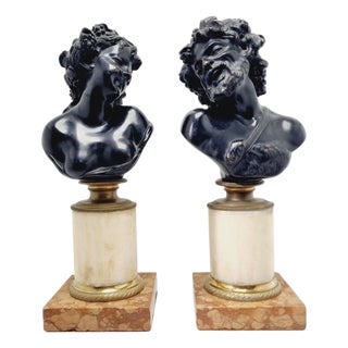 After Clodion, Dionysus and Ariadne, Bronze Sculptures, Set of 2 For Sale