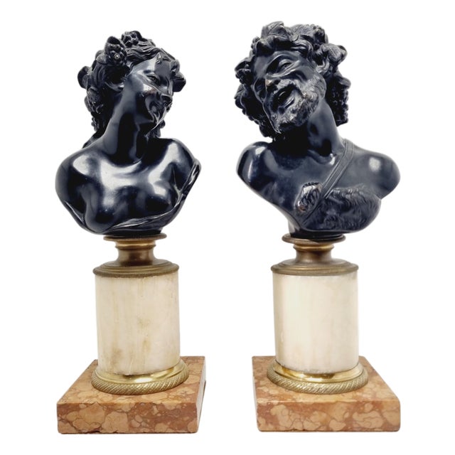 After Clodion, Dionysus and Ariadne, Bronze Sculptures, Set of 2 For Sale