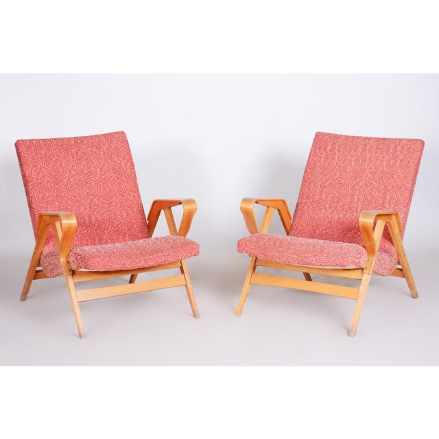 Set of Mid-Century Armchairs attributed to Tatra Pravenec, 1950s For Sale - Image 14 of 14