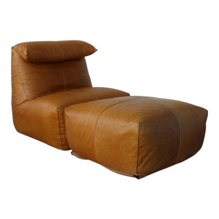 1970s Mario Bellini Le Bambole Chair and Ottoman by B&b, Italia For Sale