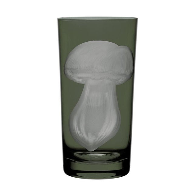 Glass ARTEL Mushrooms Collection Highball in Smoke - Set of 6 For Sale - Image 7 of 8
