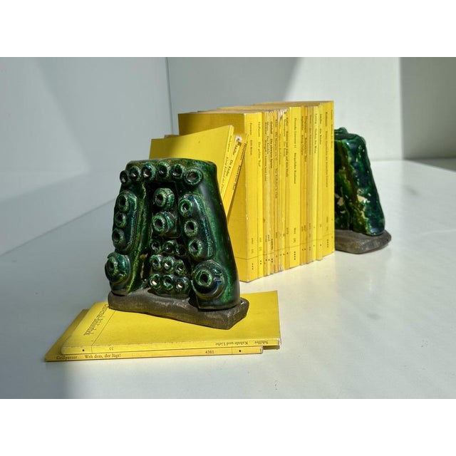 Studio Ceramic Bookends by Rudolf Mauke, Germany, 1960s, Set of 2 For Sale - Image 14 of 18