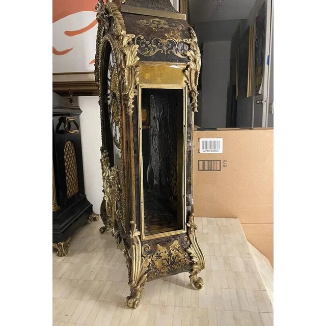 Wood 18th Century French Boulle Bracket Clock by Nicolas Delaunay For Sale - Image 7 of 13